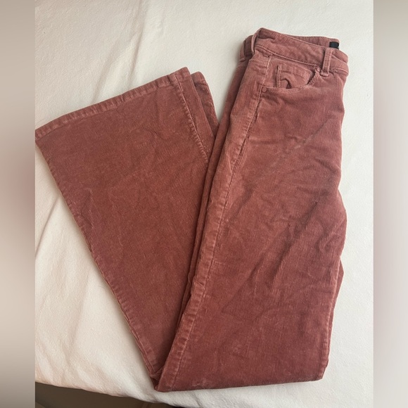 Black Label by C’est Toi Pink Corduroy Flare Jeans - Picture 2 of 5
